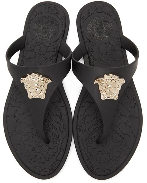 black versace slides uk|Versace flip flops for women.